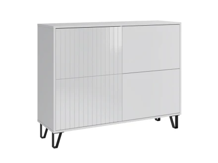 Комод Ливерпуль, белый/белый глянец 