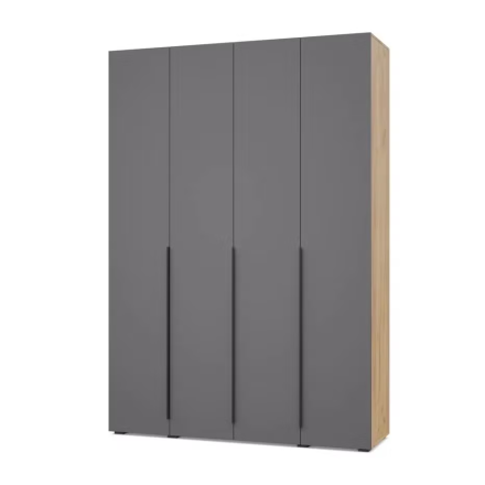 Шкаф 4-х дверный Х41 Харди,  Дуб золотой/Графит 