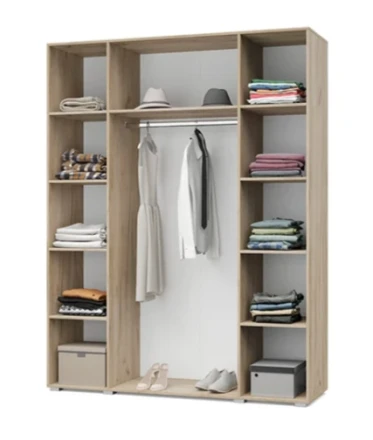 Шкаф четырехстворчатый В40 Виора, Серый дуб/Белый 