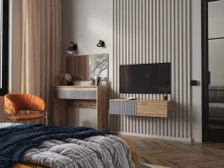 Стол туалетный Ливерпуль, вотан/графит софт